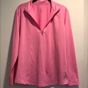 JOFIT Half Zip Pink Long Sleeve Sweater L Golf